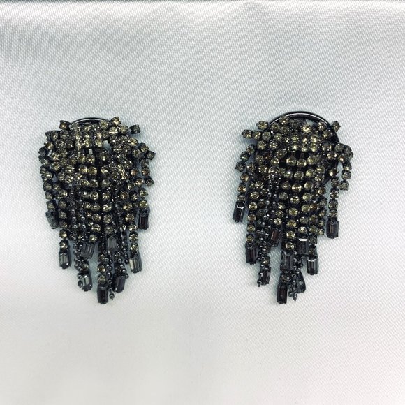 White House Black Market Jewelry - White House Black Market | Earrings | Fringe Chandelier | Smokey Hematite